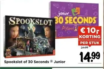 Vomar Voordeelmarkt Spookslot of 30 seconds junior aanbieding