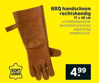 Trekpleister BBQ Handschoen Rechtshandig 17 X 40 Cm aanbieding