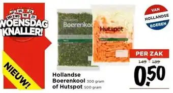 Vomar Voordeelmarkt Hollandse boerenkool 300g of hutspot 500g aanbieding