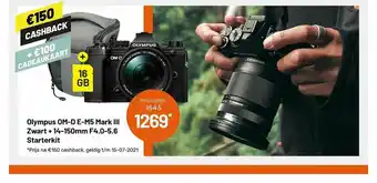 Kamera Express Olympus OM-D E-M5 Mark III Zwart + 14-150mm F4.0-5.6 Starterkit aanbieding