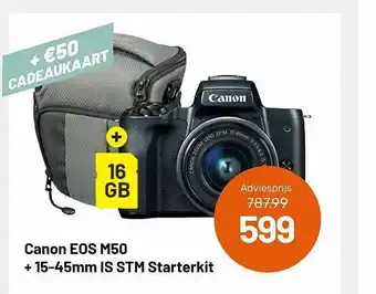 Kamera Express Canon EOS M50 + 15-45mm IS STM Starterkit aanbieding