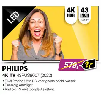 EP Philips 4K TV 43PUS8007 (2022) aanbieding