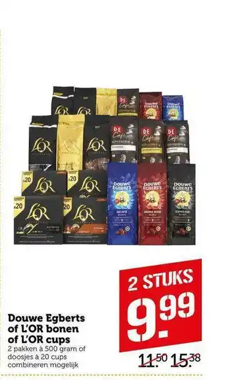 CoopCompact Douwe Egberts Of L'Or Bonen Of L'Or Cups aanbieding