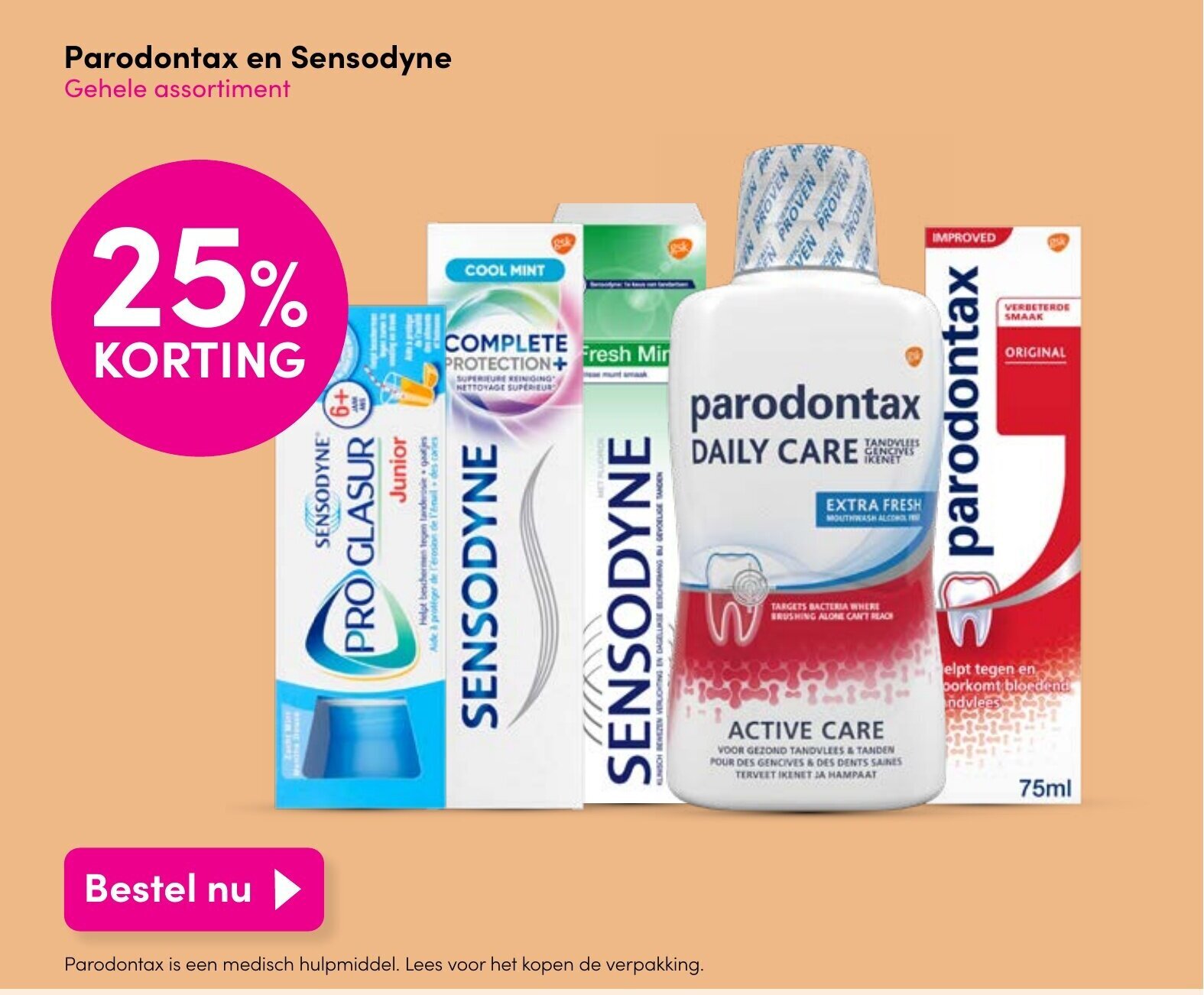 Parodontax en Sensodyne aanbieding bij DA