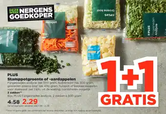 PLUS Plus stamppotgroente of -aardappelen aanbieding