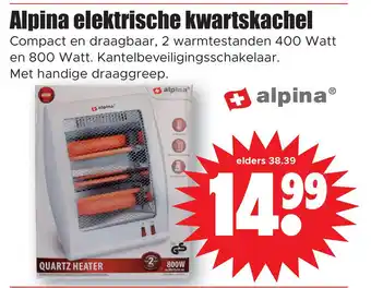 Dirk Alpina elektrische kwartskachel aanbieding