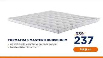 TotaalBED Topmatras Master Koudshuim aanbieding