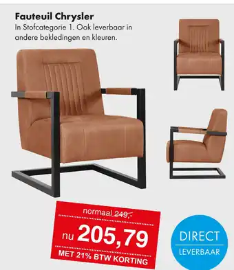 Woonsquare Fauteuil chrysler aanbieding