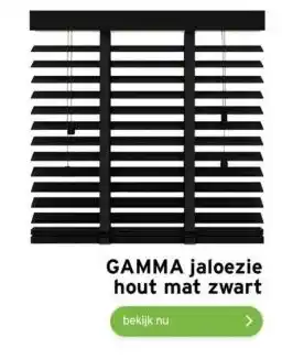 GAMMA Gamma jaloezie hout mat zwart aanbieding