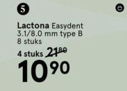 Etos Lactona easydent 3.1/8.0 mm type b 8 stuks aanbieding