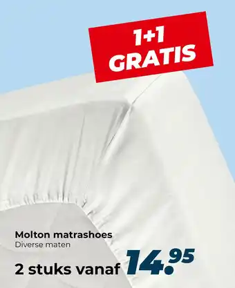 Beddenreus Molton matrashoes diverse maten aanbieding