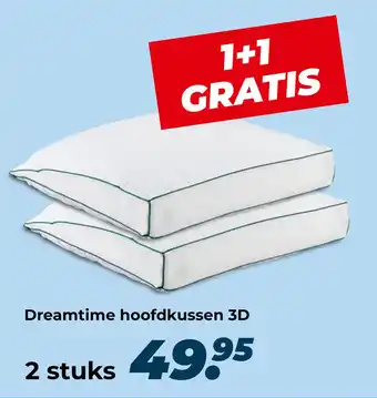 Beddenreus Dreamtime hoofdkussen 3d aanbieding