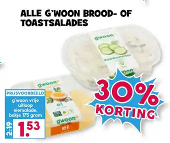 Boon`s Markt Alle g'woon brood- of toastsalades aanbieding