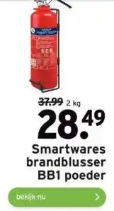 GAMMA Smartwares brandblusser bb1 poeder aanbieding