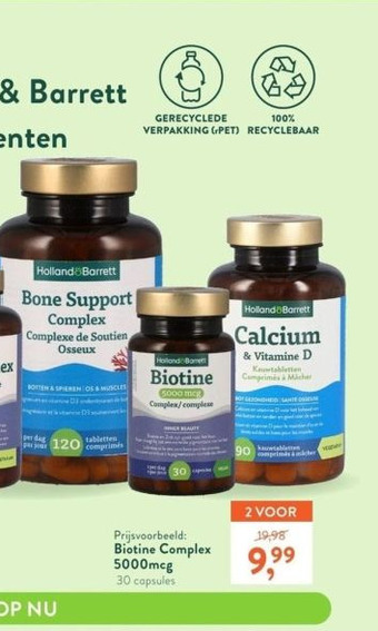 Holland & Barrett Biotine complex 5000mcg aanbieding