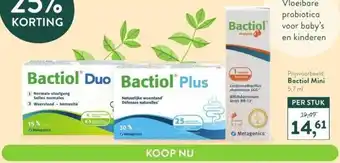 Holland & Barrett Bactiol mini aanbieding