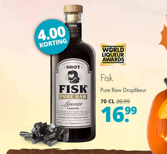Mitra Fisk pure raw droplikeur aanbieding