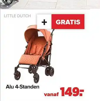 Baby-Dump Little dutch alu 4-standen buggy aanbieding