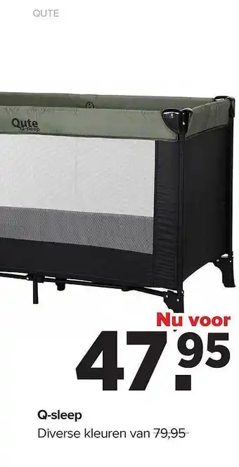 Baby-Dump Qute q-sleep campingbedje aanbieding