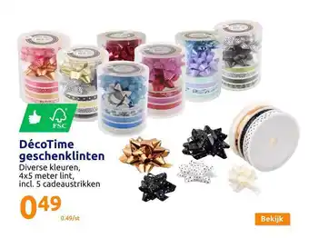 Action Décotime geschenklinten aanbieding