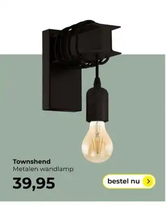 Lampidee Townshend Metalen wandlamp aanbieding