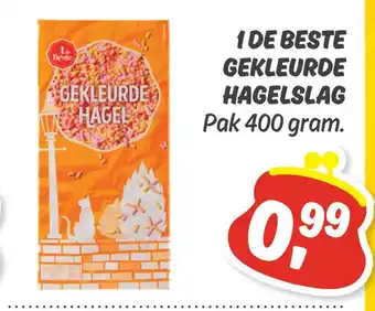 Dekamarkt 1 de beste gekleurde hagelslag pak 400 gram. aanbieding