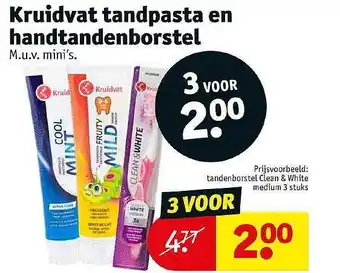 Kruidvat Kruidvat tandpasta en handtandenbortsel aanbieding