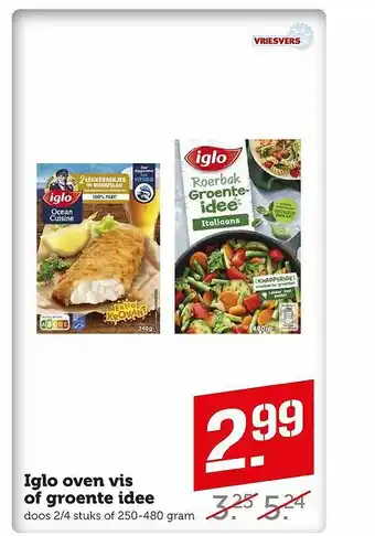 Coop Iglo oven vis of groente idee aanbieding