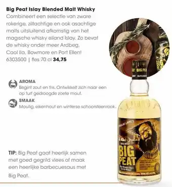 HANOS Big peat islay blended malt whisky aanbieding