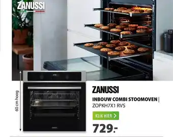 Expert Zanussi inbouw combi stoomoven | zopkh7x1 rvs aanbieding