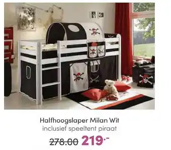 Baby & Tiener Halfhoogslaper milan wit aanbieding