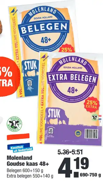 ALDI Molenland Goudse kaas 48+ aanbieding