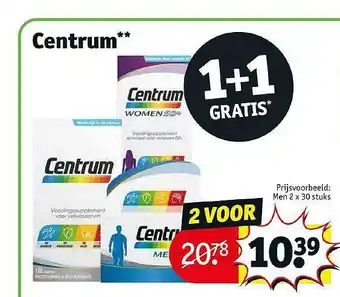 Kruidvat Centrum men 1+1 gratis aanbieding