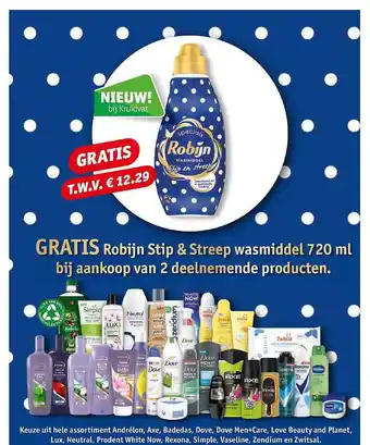Kruidvat Robijn stip & streep wasmiddel 720 ml aanbieding
