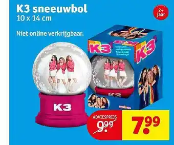 Kruidvat K3 sneeuwbol aanbieding