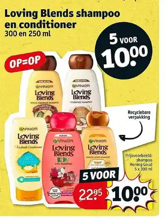 Kruidvat Garnier loving blends shampoo en conditioner aanbieding