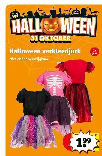 Kruidvat Halloween verkleedjurk aanbieding