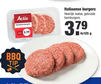 ALDI Italiaanse burgers aanbieding