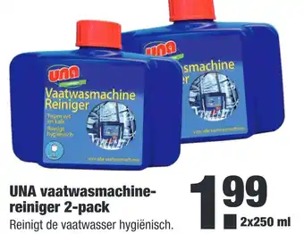 ALDI UNA vaatwasmachine- reiniger 2-pack aanbieding