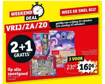 Kruidvat Op alle speelgoed 2+1 gratis aanbieding