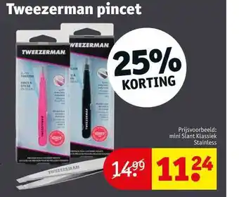 Kruidvat Tweezerman pincet 25% korting aanbieding