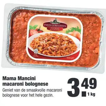 ALDI Mama Mancini macaroni bolognese aanbieding