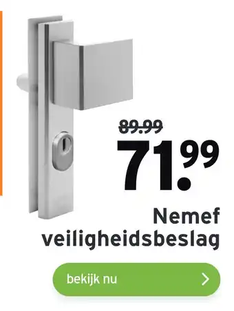 GAMMA Nemef veiligheidsbeslag aanbieding