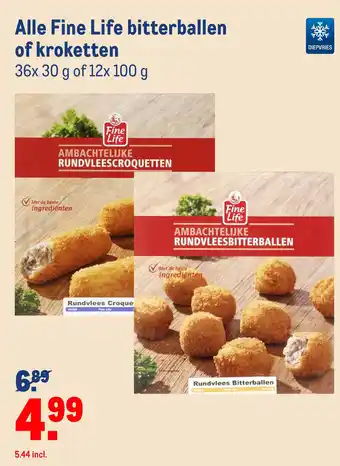 Makro Alle Fine Life bitterballen of kroketten aanbieding