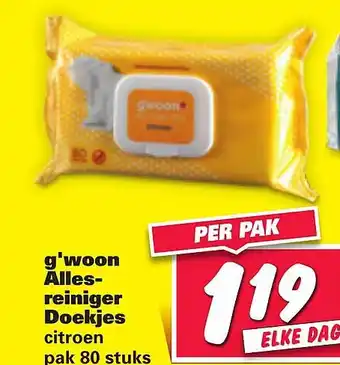 Nettorama g'woon Álles- reiniger Doekjes aanbieding