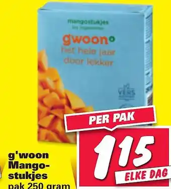 Nettorama g'woon Mango- stukjes aanbieding