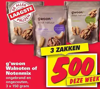 Nettorama g'woon Walnoten of Notenmix aanbieding