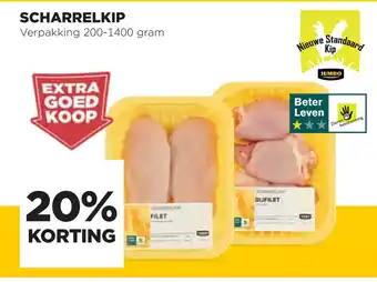 Jumbo Scharrelkip 200g-1.4kg 20% kortig aanbieding