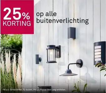 Karwei 25% korting op alle buitenverlichting aanbieding