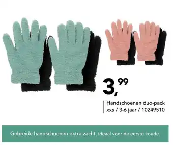 Bristol Handschoenen duo-pack 3-6 jaar aanbieding